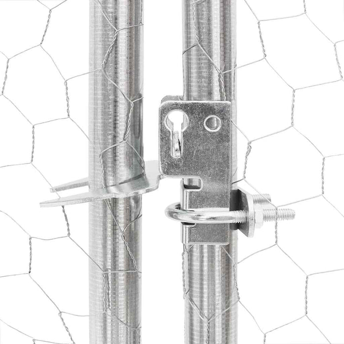 Pui de găină cu acoperiș 2,5x10x2,25 m oțel galvanizat - WALTI WALTI