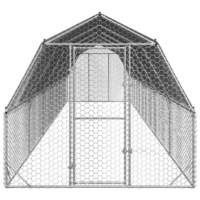 Pui de găină cu acoperiș 2,5x12x2,25 m oțel galvanizat - WALTI WALTI