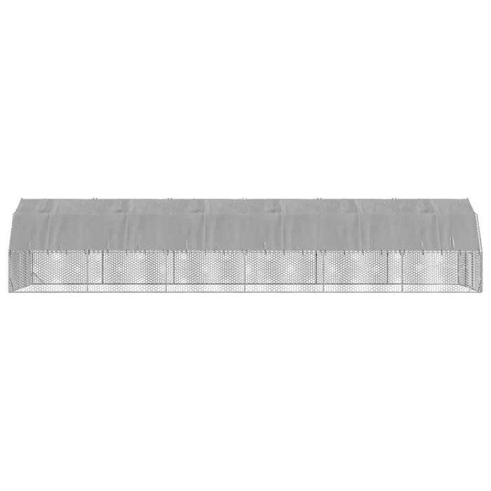 Pui de găină cu acoperiș 2,5x12x2,25 m oțel galvanizat - WALTI WALTI