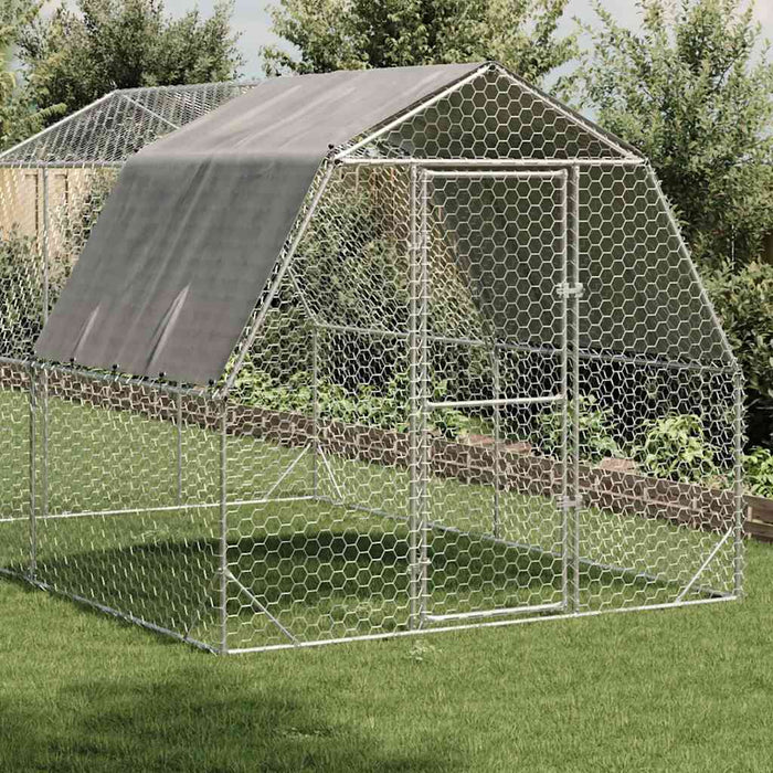 Pui de găină cu acoperiș 2,5x4x2,25 m oțel galvanizat - WALTI WALTI