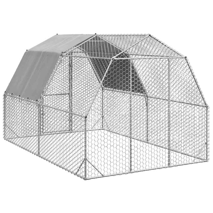 Pui de găină cu acoperiș 2,5x4x2,25 m oțel galvanizat - WALTI WALTI