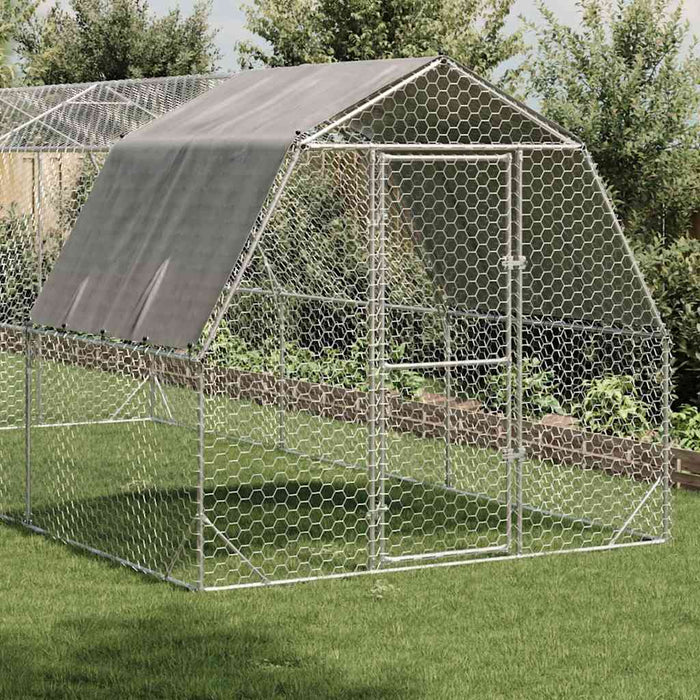 Pui de găină cu acoperiș 2,5x6x2,25 m oțel galvanizat - WALTI WALTI