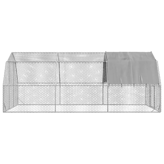 Pui de găină cu acoperiș 2,5x6x2,25 m oțel galvanizat - WALTI WALTI