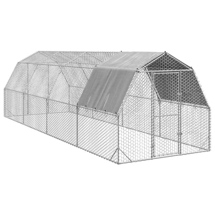 Pui de găină cu acoperiș 2,5x8x2,25 m oțel galvanizat - WALTI WALTI