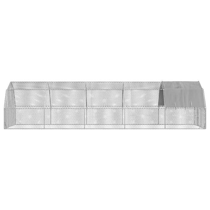 Pui de găină cu acoperiș 2,5x10x2,25 m oțel galvanizat - WALTI WALTI