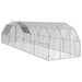 Pui de găină cu acoperiș 2,5x10x2,25 m oțel galvanizat - WALTI WALTI