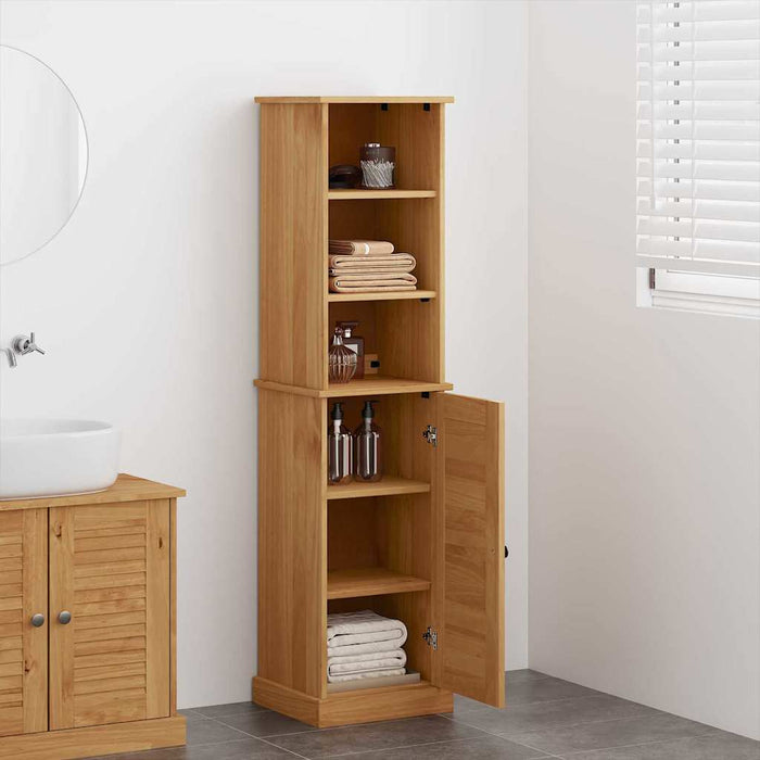 Set de mobilier pentru baie cu raft 2 pcs Marou și Marou miere - WALTI WALTI