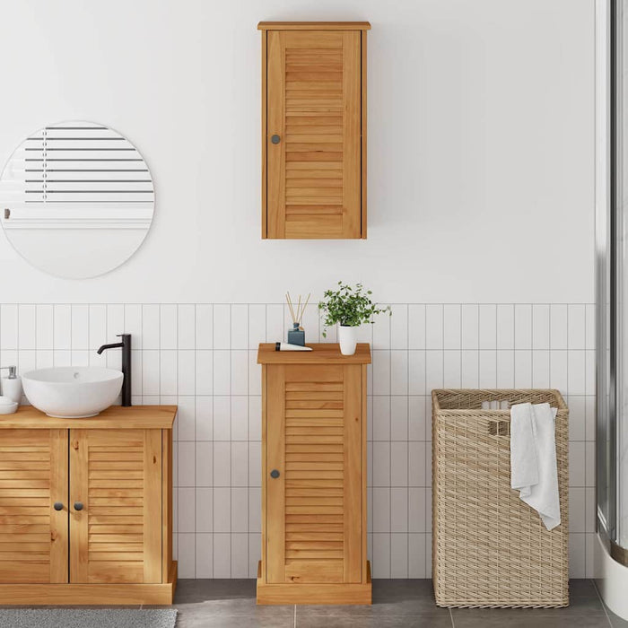 Set de mobilier pentru baie cu raft 2 pcs Marou și Marou miere - WALTI WALTI