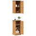 Set de mobilier pentru baie cu raft 2 pcs Marou și Marou miere - WALTI WALTI