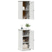Set de mobilier pentru baie cu raft cu depozitare cu ușă 2 pcs alb antichizat - WALTI WALTI
