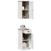 Set de mobilier pentru baie 2 pcs Maro și alb 37 x 34 x 80 cm - WALTI WALTI