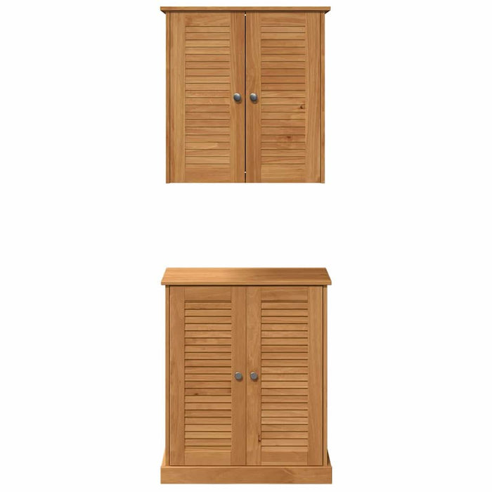 Set de mobilier pentru baie 2 pcs Maro 67.5 x 34 x 80 cm - WALTI WALTI