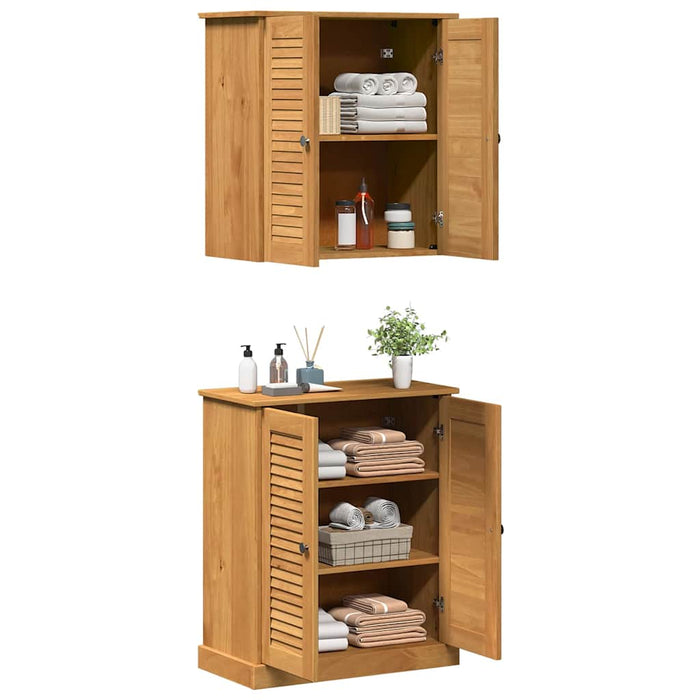 Set de mobilier pentru baie 2 pcs Maro 67.5 x 34 x 80 cm - WALTI WALTI