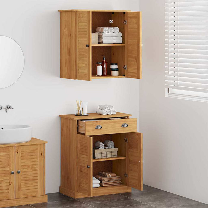 Set de mobilier pentru baie 2 pcs Maro 67.5 x 34 x 80 cm - WALTI WALTI