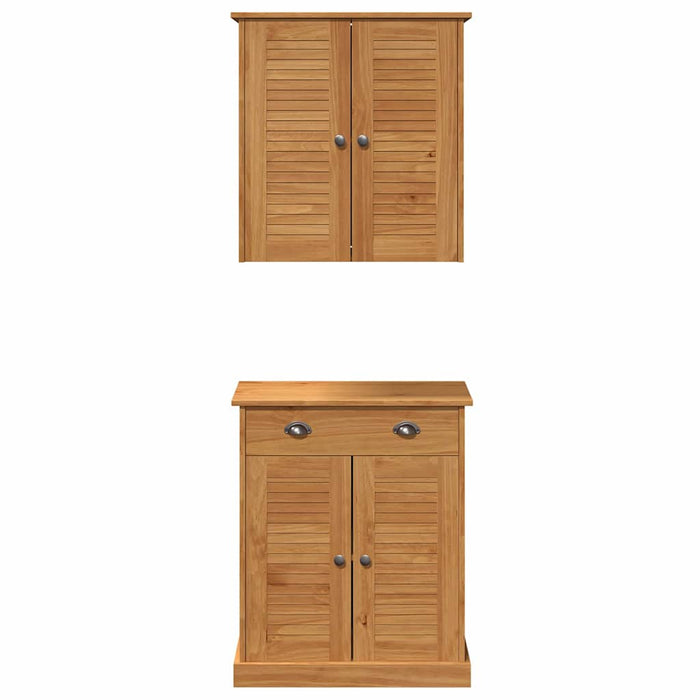 Set de mobilier pentru baie 2 pcs Maro 67.5 x 34 x 80 cm - WALTI WALTI