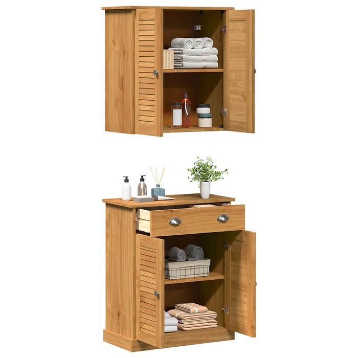 Set de mobilier pentru baie 2 pcs Maro 67.5 x 34 x 80 cm - WALTI WALTI