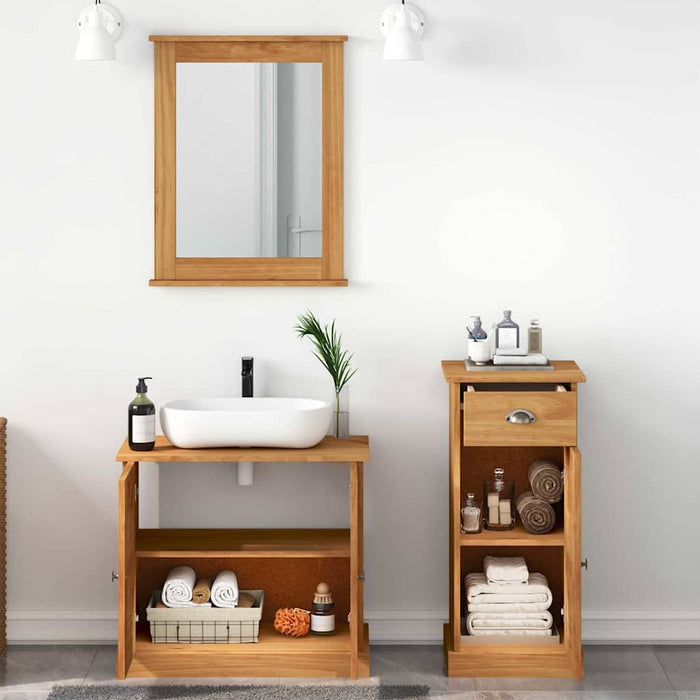 Set de mobilier pentru baie VIGO 3 buc. Maro miere WALTI