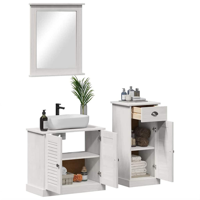 Set de mobilier pentru baie 3 pcs Maro 37 x 34 x 80 cm - WALTI WALTI