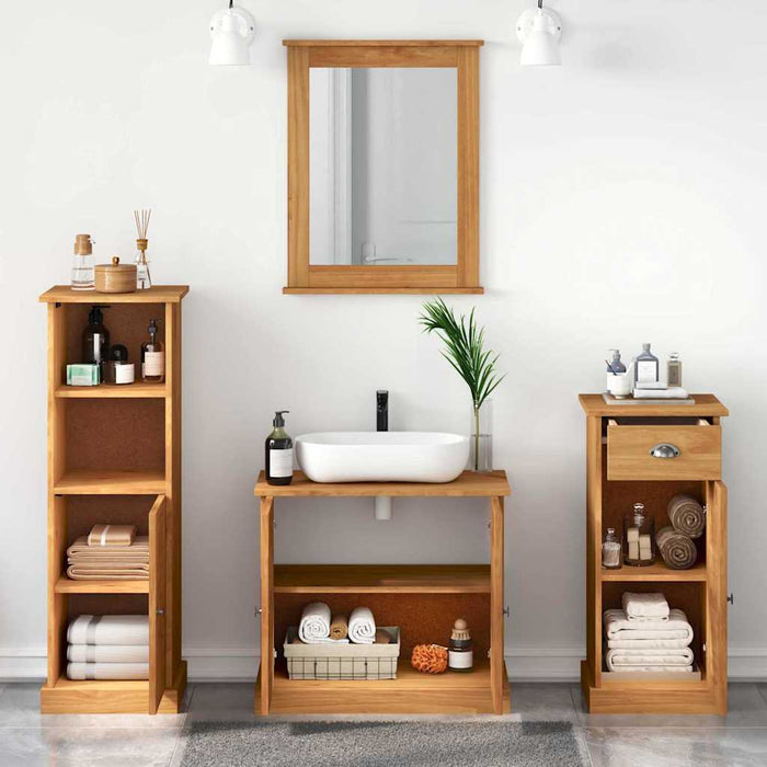 Set de mobilier pentru baie VIGO 4 buc. Maro miere WALTI