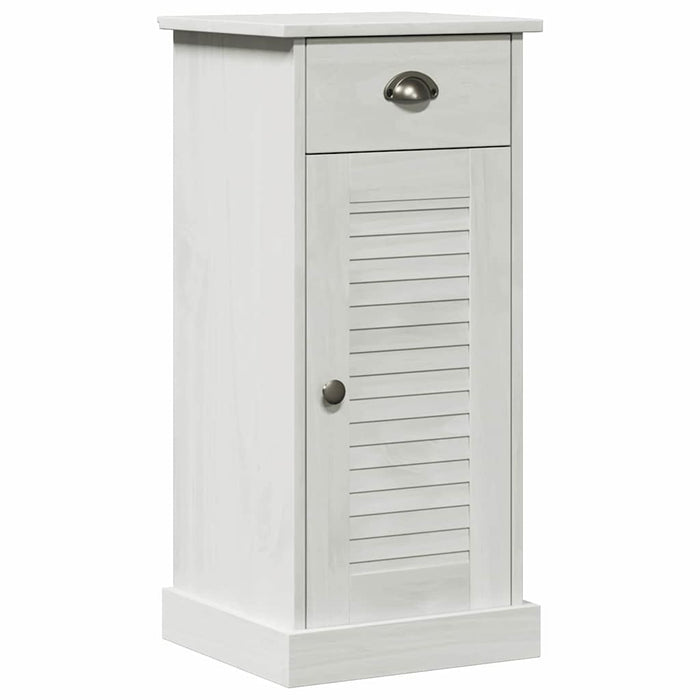 Set de mobilier pentru baie cu sertar cu raft Pe perete cu depozitare cu ușă cu oglindă 3 pcs alb antichizat - WALTI WALTI
