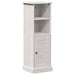 Set de mobilier pentru baie cu sertar cu raft Pe perete cu depozitare cu ușă cu oglindă 3 pcs alb antichizat - WALTI WALTI