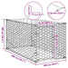 Canisa de exterior pentru caini cu usa 2x1x1 m otel galvanizat - WALTI WALTI