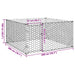 Canisa de exterior pentru caini cu usa 2x2x1 m otel galvanizat - WALTI WALTI