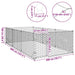 Canisa de exterior pentru caini cu usa 2x4x1 m otel galvanizat - WALTI WALTI
