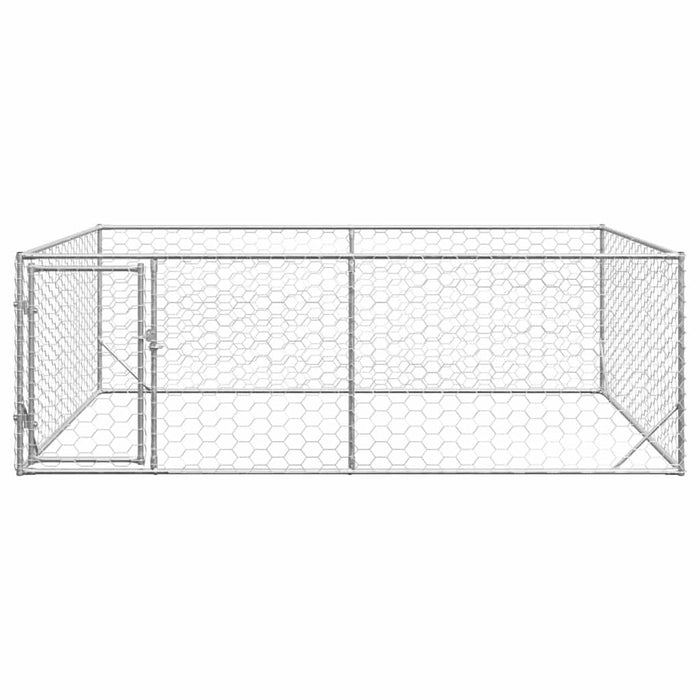 Canisa de exterior pentru caini cu usa 3x2x1 m otel galvanizat - WALTI WALTI