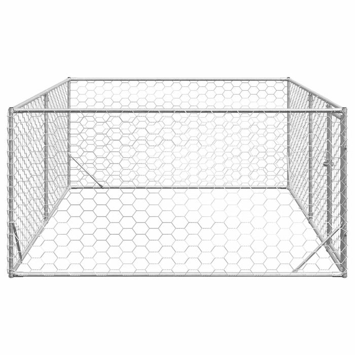 Canisa de exterior pentru caini cu usa 3x2x1 m otel galvanizat - WALTI WALTI