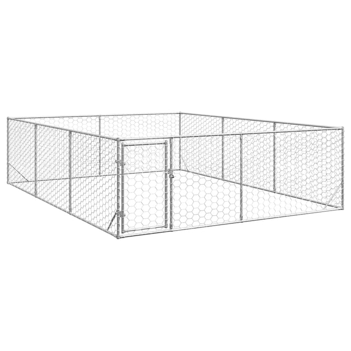 Canisa de exterior pentru caini cu usa 3x4x1 m otel galvanizat - WALTI WALTI
