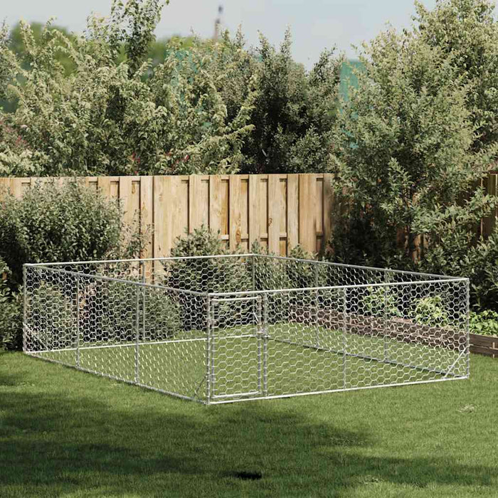 Canisa de exterior pentru caini cu usa 3x4x1 m otel galvanizat - WALTI WALTI
