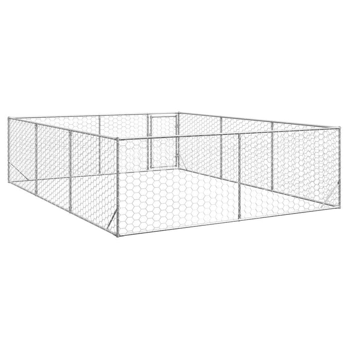 Canisa de exterior pentru caini cu usa 3x4x1 m otel galvanizat - WALTI WALTI