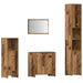 Set mobilier de baie, 4 piese, lemn vechi, lemn prelucrat - WALTI WALTI