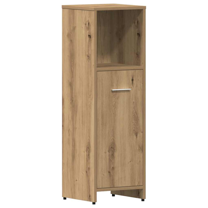 Set mobilier de baie, 4 piese, stejar artizanal, lemn prelucrat - WALTI WALTI