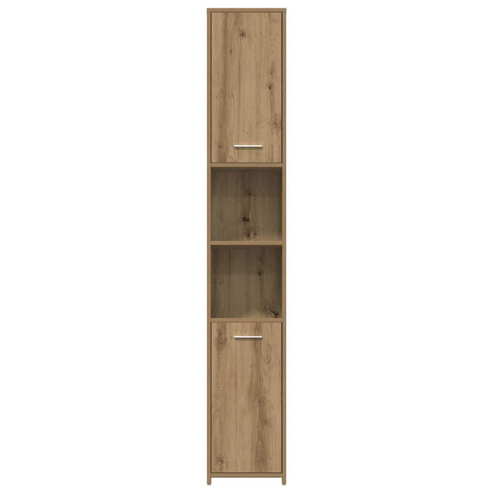 Set mobilier de baie, 4 piese, stejar artizanal, lemn prelucrat - WALTI WALTI