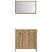 Set mobilier de baie, 4 piese, stejar artizanal, lemn prelucrat - WALTI WALTI
