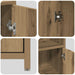 Set mobilier de baie, 4 piese, stejar artizanal, lemn prelucrat - WALTI WALTI