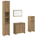 Set mobilier de baie, 4 piese, stejar artizanal, lemn prelucrat - WALTI WALTI