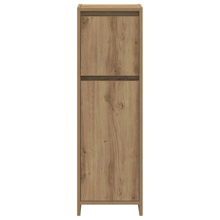 Set mobilier de baie, 4 piese, stejar artizanal, lemn prelucrat - WALTI WALTI