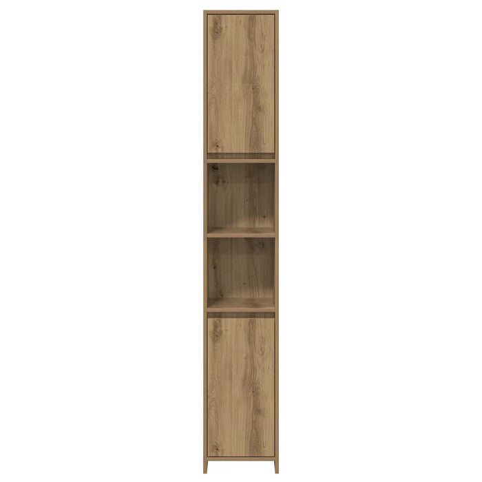 Set mobilier de baie, 4 piese, stejar artizanal, lemn prelucrat - WALTI WALTI