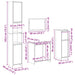 Set mobilier de baie, 4 piese, stejar artizanal, lemn prelucrat - WALTI WALTI