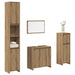 Set mobilier de baie, 4 piese, stejar artizanal, lemn prelucrat - WALTI WALTI