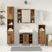 Set mobilier de baie, 4 piese, lemn vechi, lemn prelucrat - WALTI WALTI