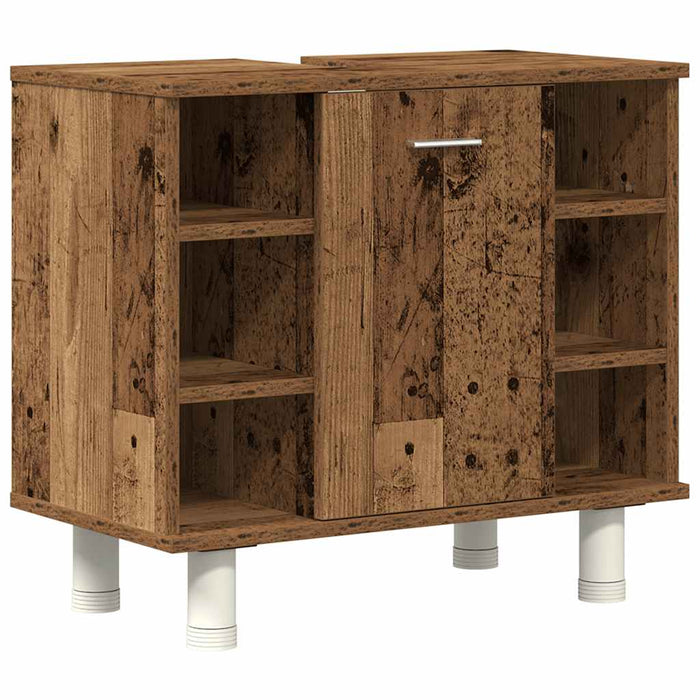 Set mobilier de baie, 4 piese, lemn vechi, lemn prelucrat - WALTI WALTI