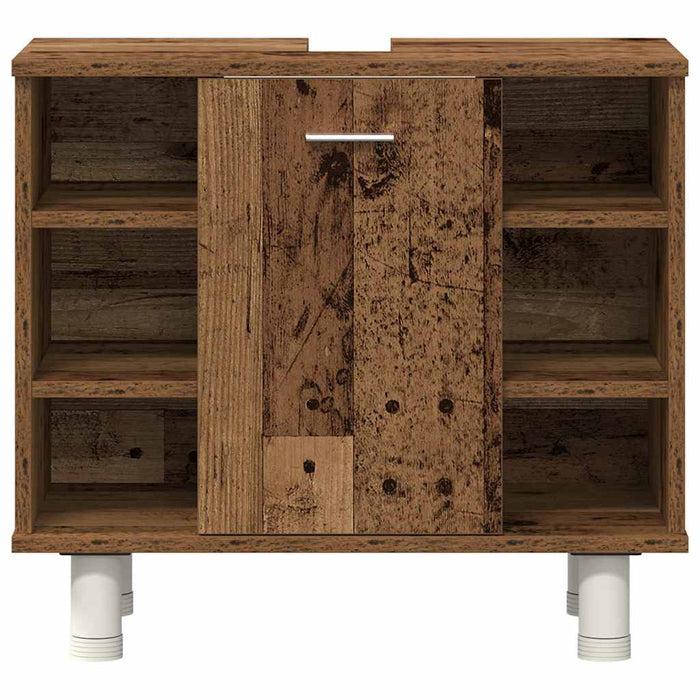 Set mobilier de baie, 4 piese, lemn vechi, lemn prelucrat - WALTI WALTI