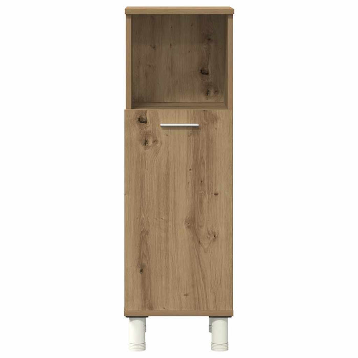 Set mobilier de baie, 4 piese, stejar artizanal, lemn prelucrat - WALTI WALTI