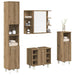 Set mobilier de baie, 4 piese, stejar artizanal, lemn prelucrat - WALTI WALTI