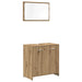 Set mobilier de baie, 3 piese, stejar artizanal, lemn prelucrat - WALTI WALTI