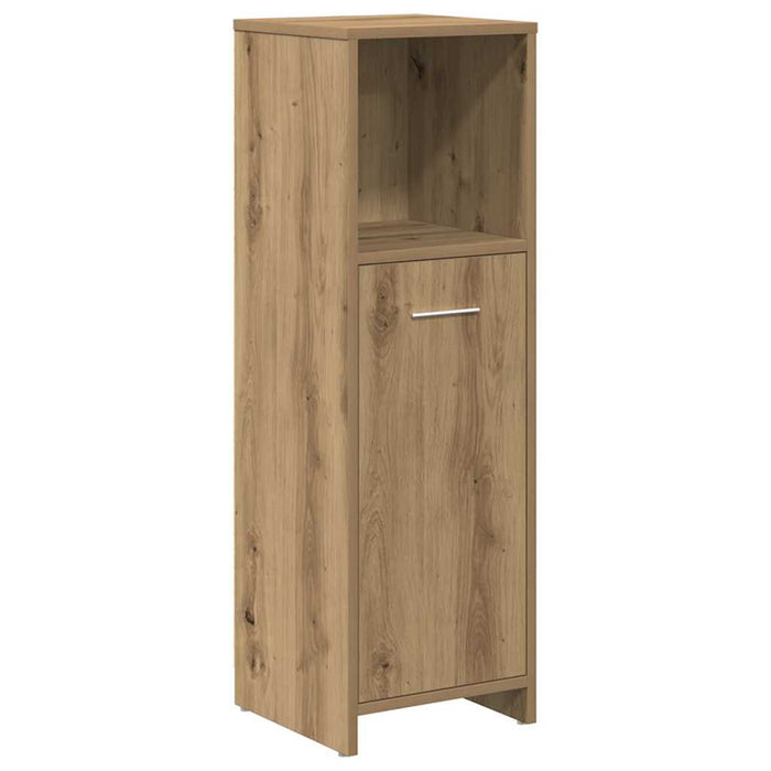 Set mobilier de baie, 3 piese, stejar artizanal, lemn prelucrat - WALTI WALTI